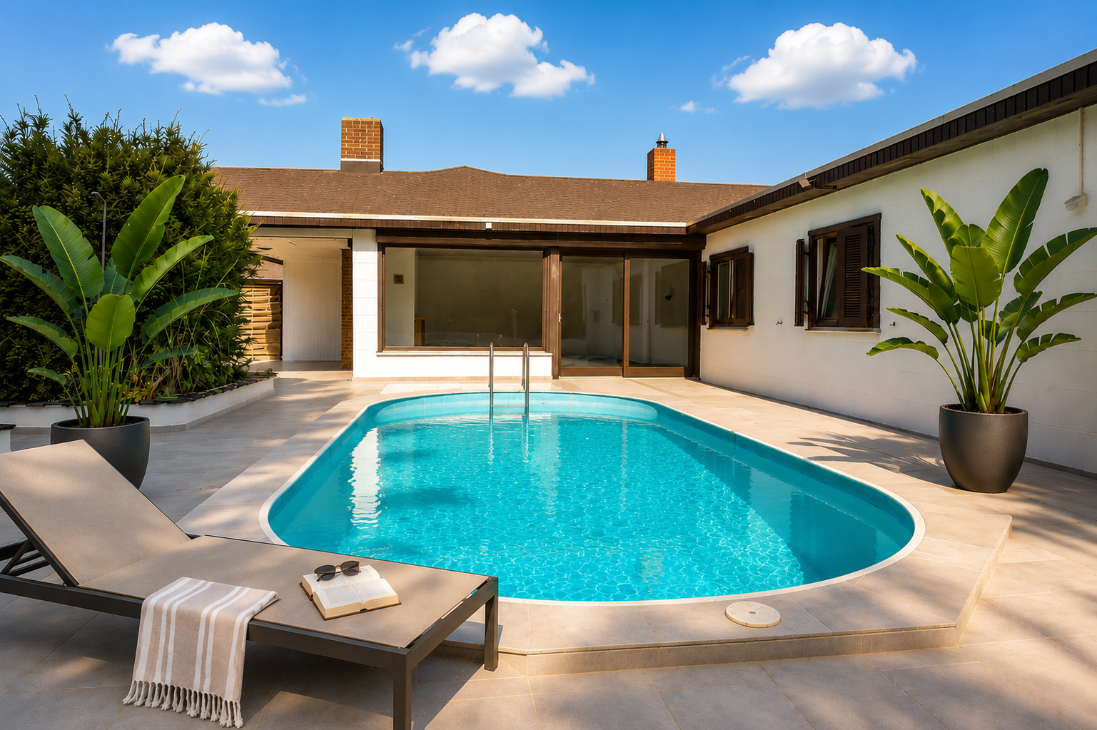 vermietete Wohnung mit Pool